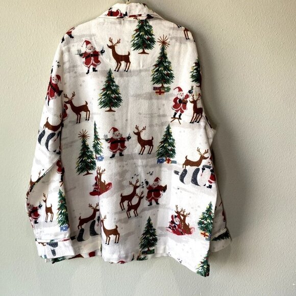 Pottery Barn Fleece Christmas Pajama Top 8 - Picture 5 of 8